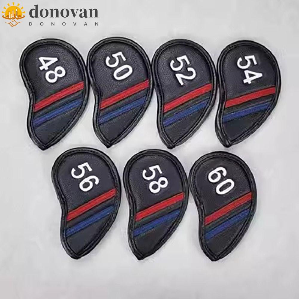 DONOVAN Golf Wedge Cover, PU Leather Angle Club Sand Wedge Headcover, Universal 56 58 60 Độ Big Numb