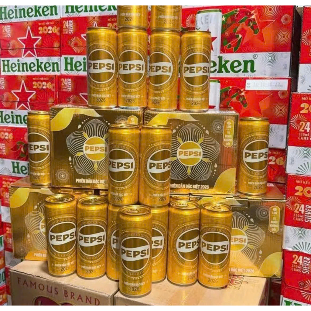 [GIÁ SỈ THÙNG  Pepsi Vàng Phiên Bản Đặc Biệt Tết 235ML - NGUYÊN THÙNG - NỬA THÙNG - 6 LON