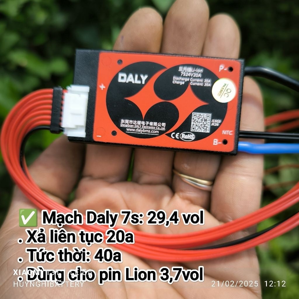 . Mạch DaLy 7s 29,4vol / Bảo Vệ Sạc Xả Pin Lion 3,7v