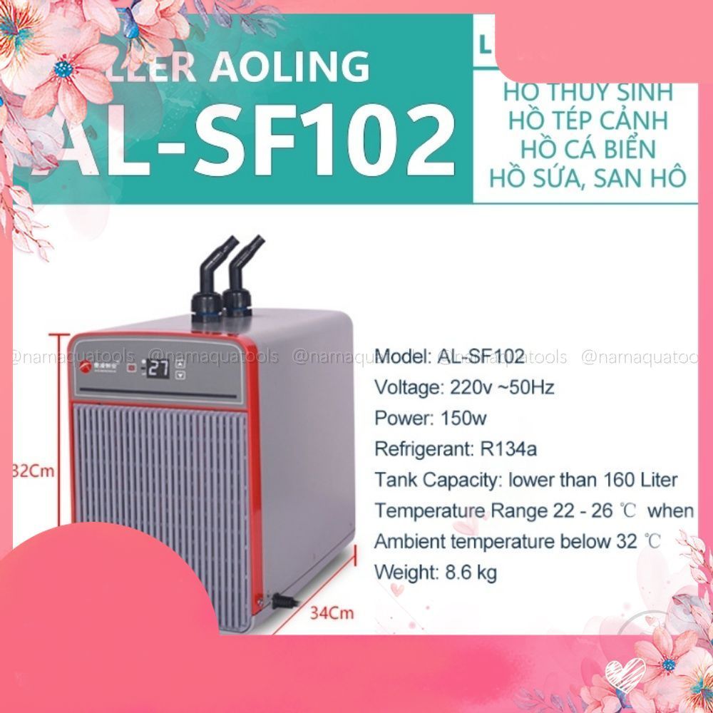 Chiller Aoling AL-SF102  Máy Làm Mát Hồ Cá Thuỷ Sinh, Làm Lạnh Nước Cho Máy Y Tế, Máy CNC .namaquati