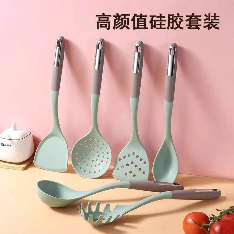 Thìa Silicon Dụng Cụ Nấu Ăn Thìa Silicon Thìa Silicon Nhà Bếp Thìa Silicon Dụng Cụ Nấu Ăn Gia Đình *