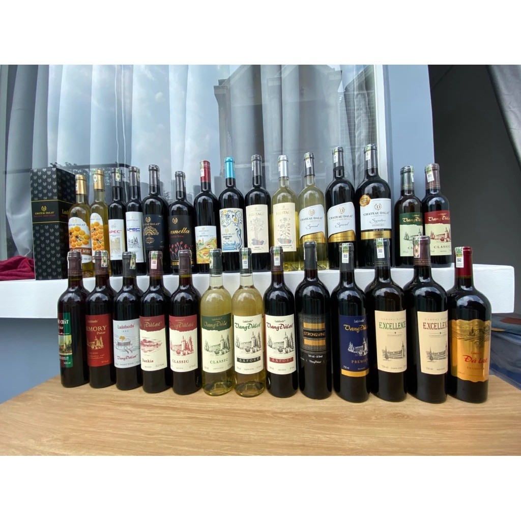 Vang Da Lat - chai 750ml, này lên giỏ quà tết