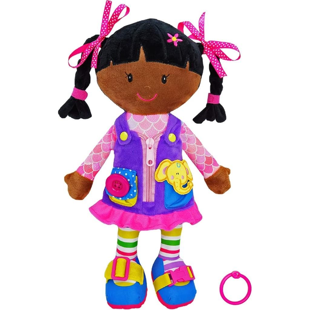 June Garden 15.5 "Dressy Friends Scarlett - Búp bê nhồi bông giáo dục dành cho trẻ em và trẻ mới biế