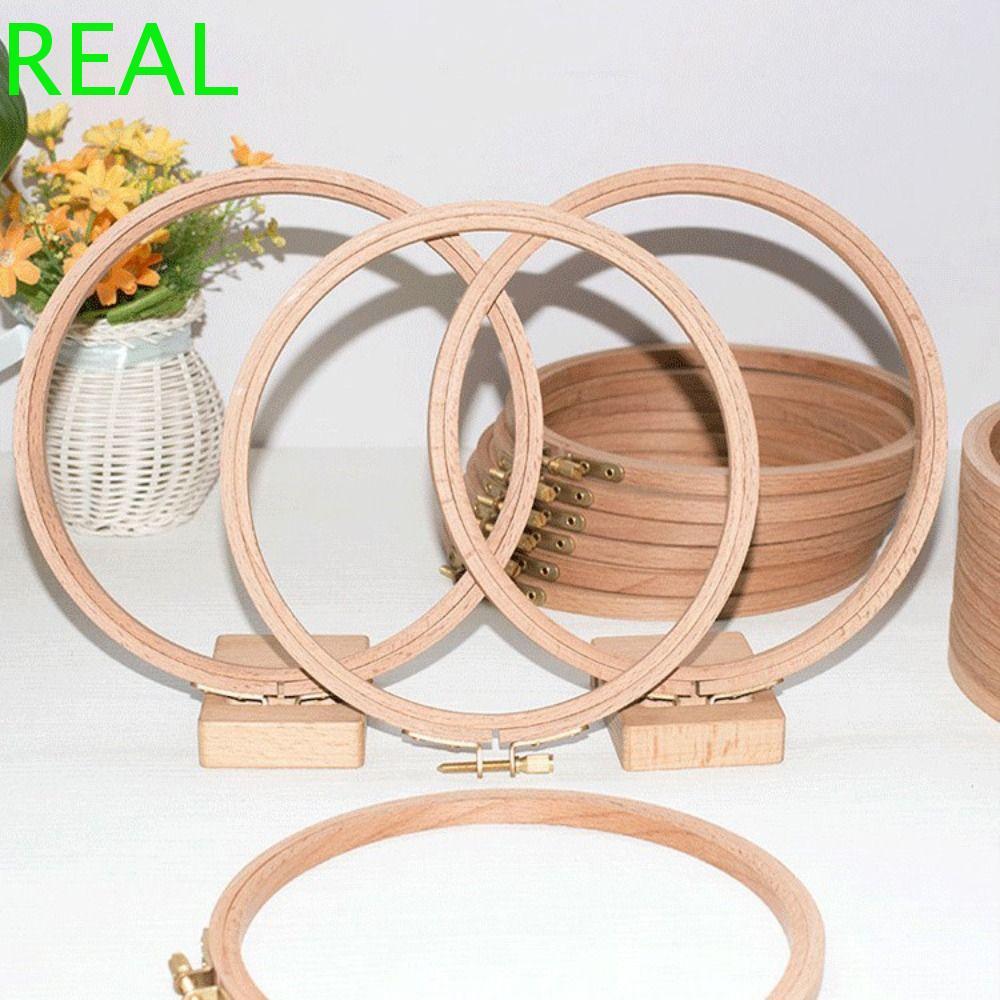 REAL Thêu Hoop Hộ gia đình Beech Hữu ích Vòng tròn mịn màng DIY Cross Stitch Hoop