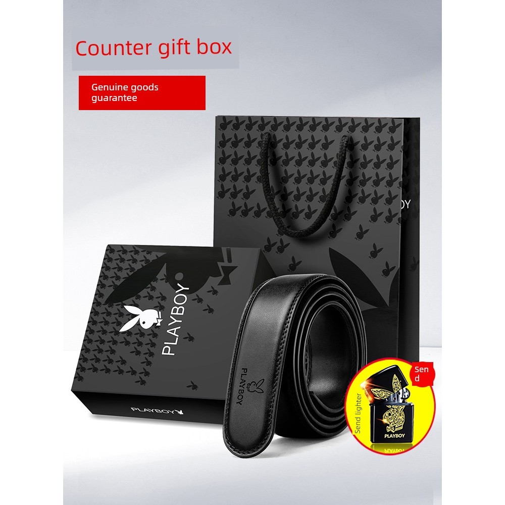 Thắt lưng nam da thật Playboy chính hãng với khoá tự động, hợp mốt.