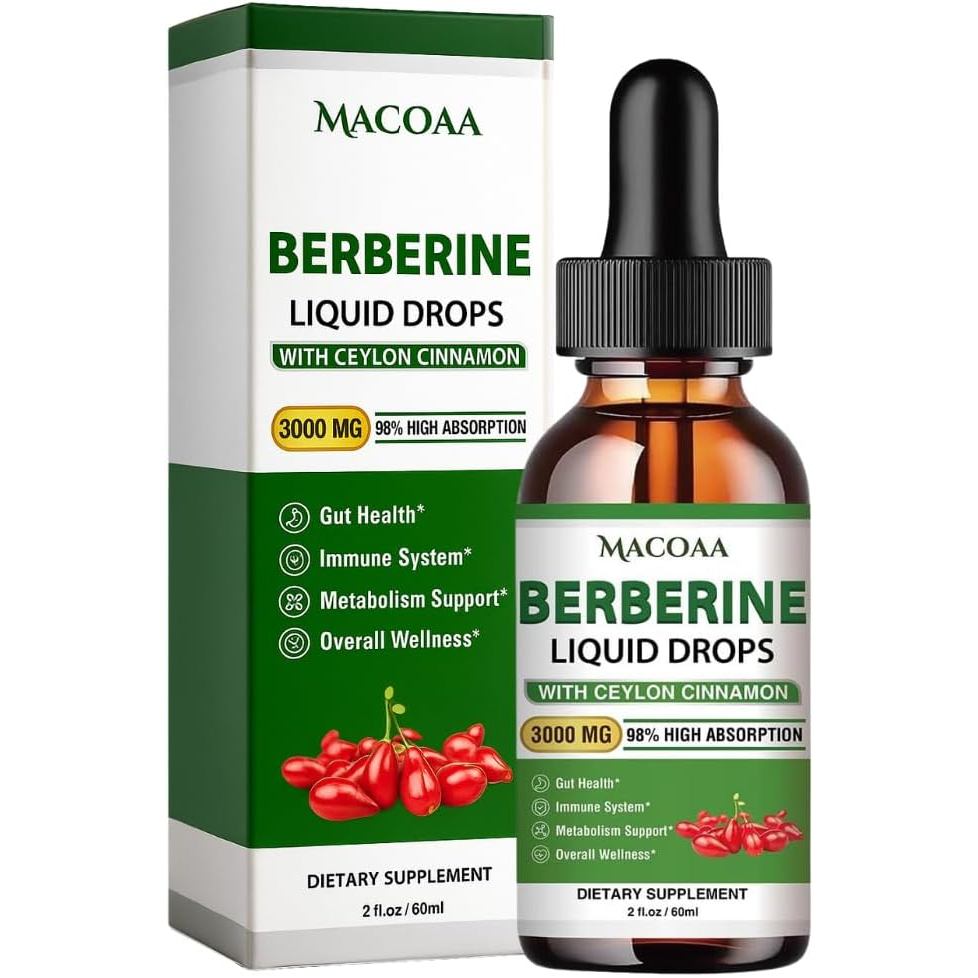 Berberine plement 3000mg Độ bền cao, hấp thụ 100% với nồng độ cao 3X Berberine 1000mg, Thành phần tự