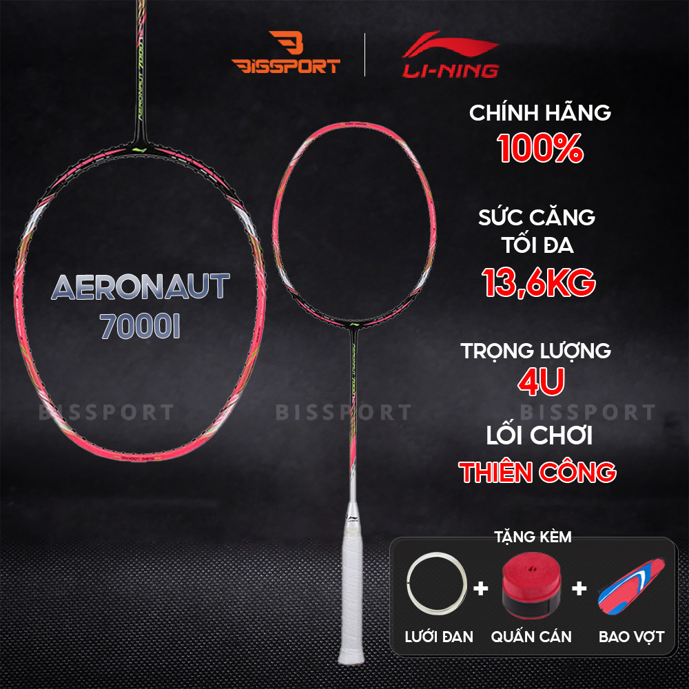 Vợt Cầu Lông Lining Aeronaut 7000i Chính Hãng - Hồng - Kiểm Soát – Công Nghệ Khung Hàng Không Đặc Tr