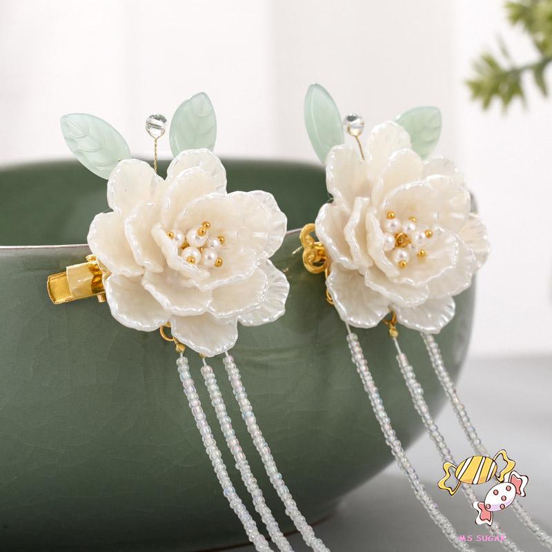 Nifty Đáng Yêu Kẹp Tóc Đính Đá Ngọc Lá Nhỏ Tươi Phong Cách Han Quần Áo Trang Sức Tóc Thích Hợp Cho B