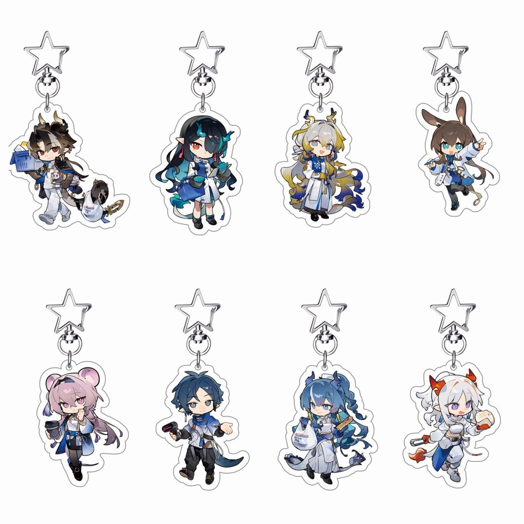 Hot Game  Ark Arknights Amiya Zuo Le Lin Chongyue Ling Shu Nian Dusk Acrylic Stand Keychains