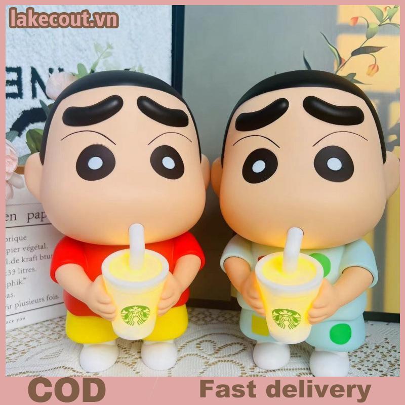 Lat 1 Miếng Vinyl Trà Sữa Phát Sáng Cốc Để Bàn Trang Trí 25cm Mới Crayon Shin-Chan Tay-Dollar Noob A
