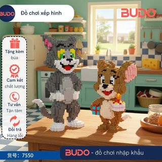 Mô Hình Lắp Ráp Mèo và Chuột Tom and Jerry Nano Block 3D - Đồ Chơi Xếp Hình Decor Trang Trí Quà Tặng