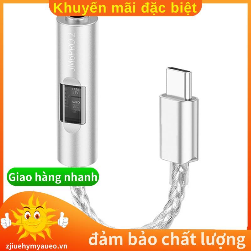 JM6 Pro 2 Bộ khuếch đại âm thanh HiFi Bộ chuyển đổi tai nghe HD Mic Type C sang giắc cắm 3,5mm Cáp â