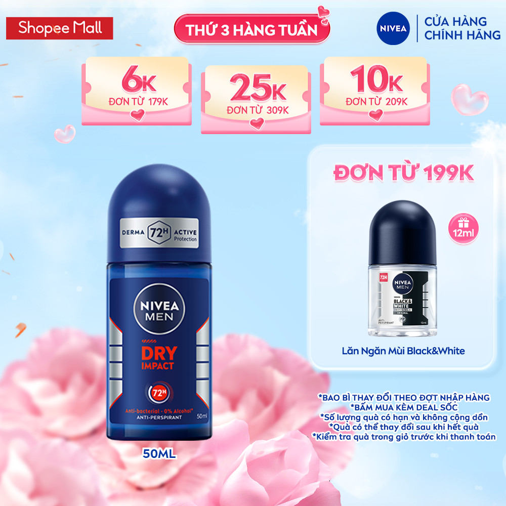 Lăn Ngăn Mùi NIVEA MEN Khô Thoáng (50 ml) - 81610