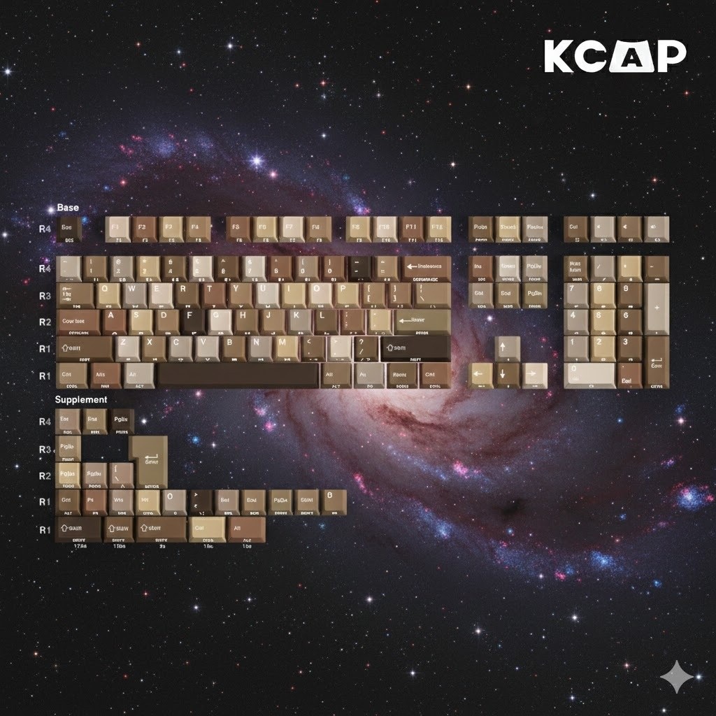 Keycap “Milk Coffee” PBT khắc đôi 130+ phím | KCAP - World of keycaps