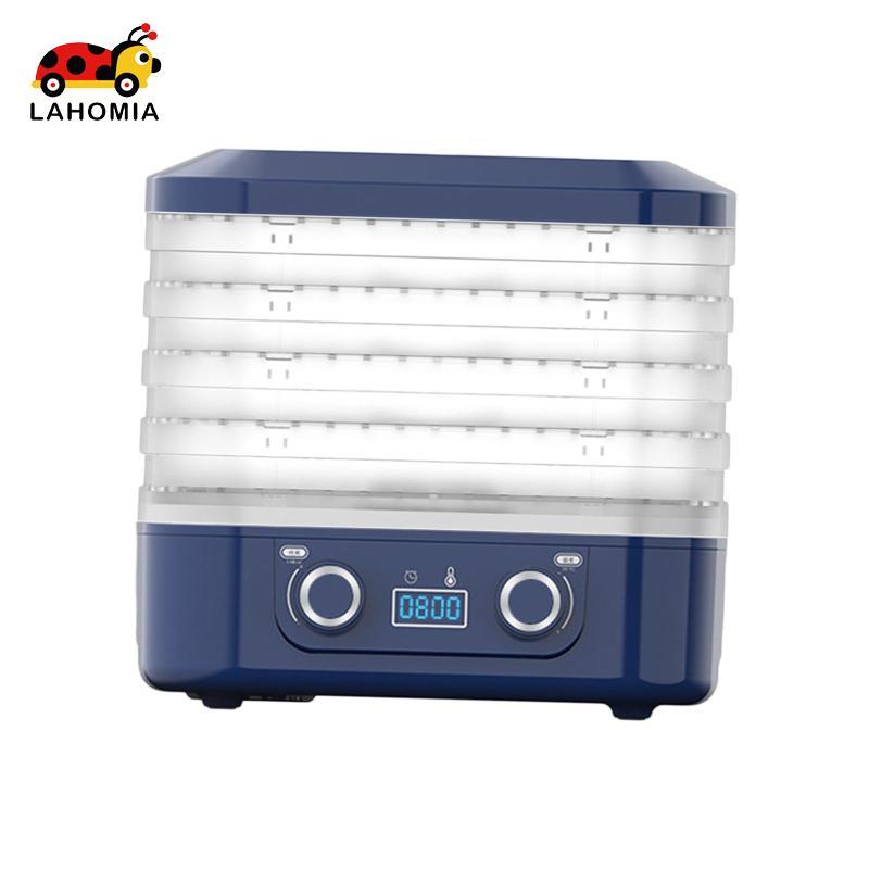Máy sấy thực phẩm Máy sấy trái cây 5 lớp Công suất cao Máy sấy thịt bò có thể xếp chồng lên nhau 35-70C Kiểm soát nhiệt độ cho thức ăn cho thú cưng