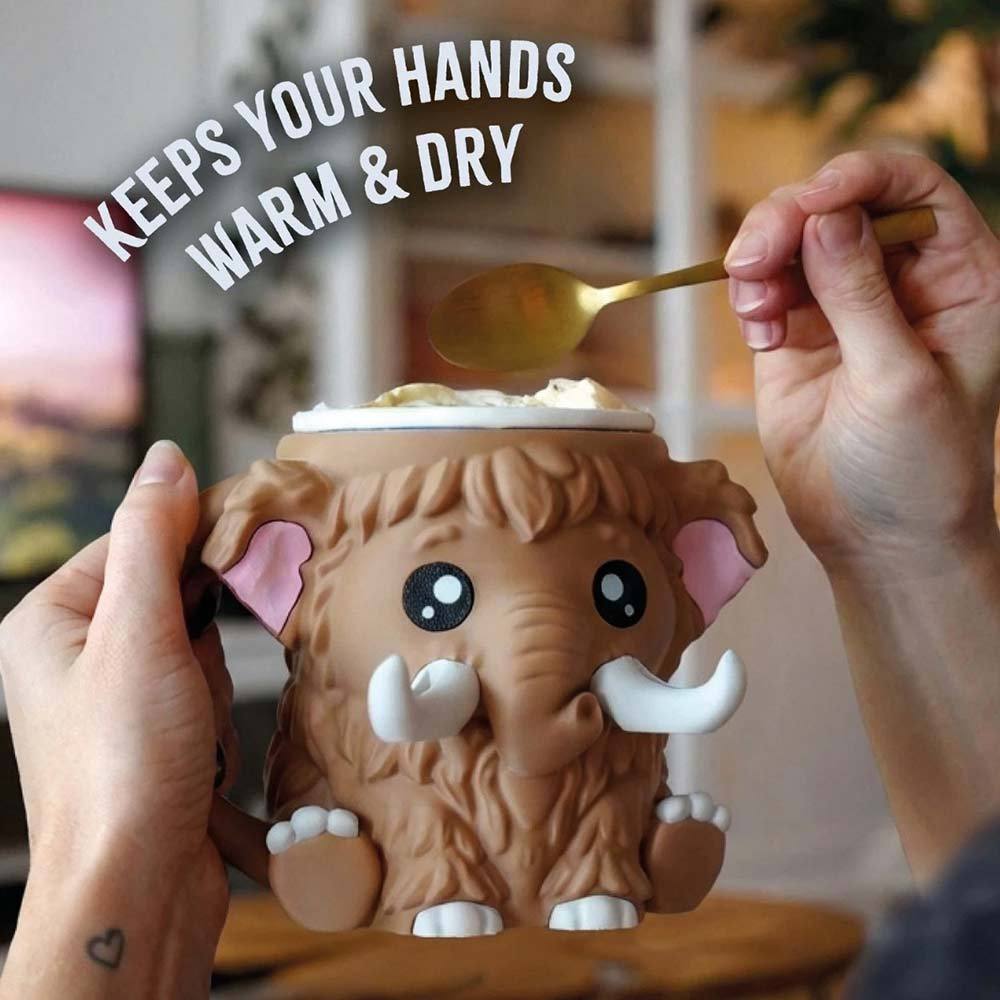 Mammoth Shape Cup Holder Anti-slip Cup Mat Desktop Organizer Home Office Table Decoration