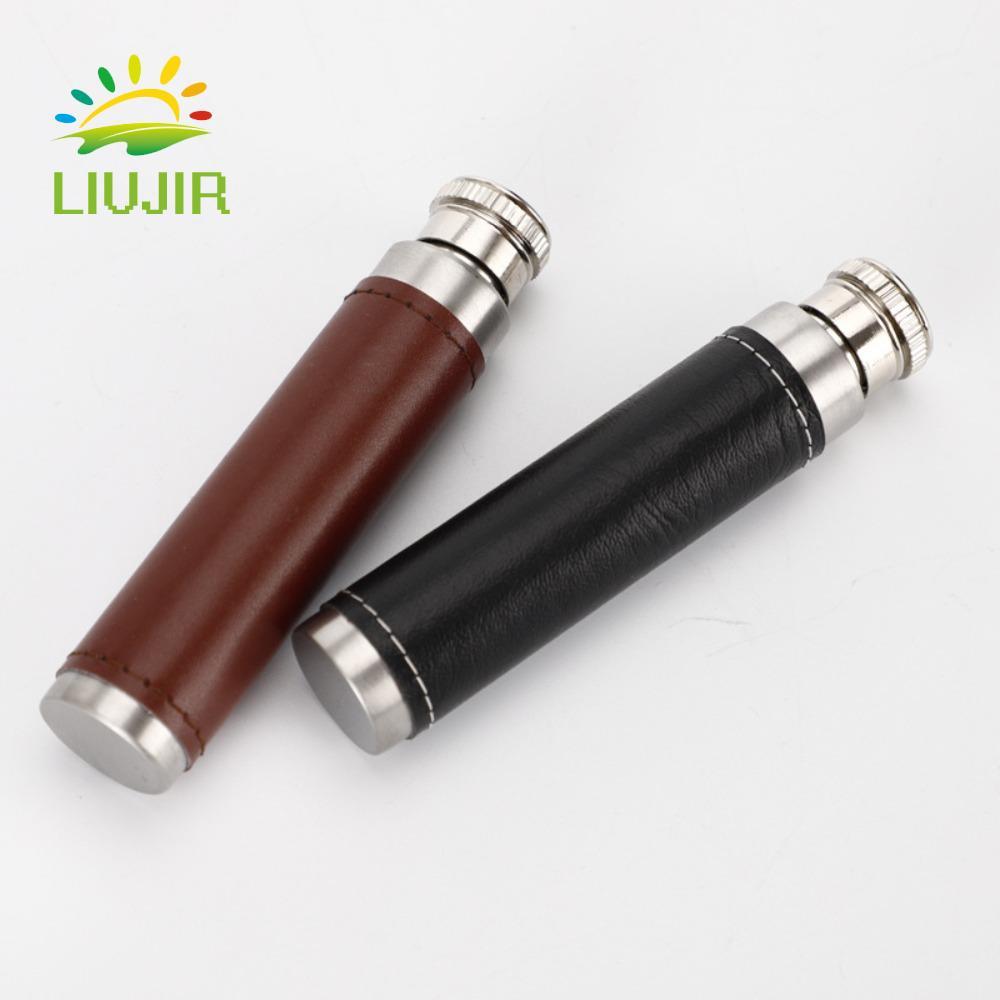 LIUJIR Hip Bình, Xi lanh đáy phẳng Whisky Flagon, Chai đựng nước uống bằng thép không gỉ 1 Oz Chai r