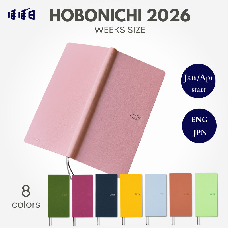 HOBONICHI Techo Weeks 2026 COLORS Starts in January/April Planner