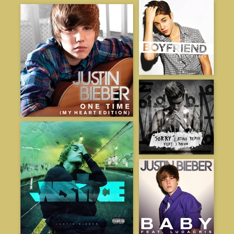Justin Bieber Bìa Album Canvas Poster Nghệ Thuật Treo Tường Không Khung Cho Phòng Ký Túc Xá Trang Tr