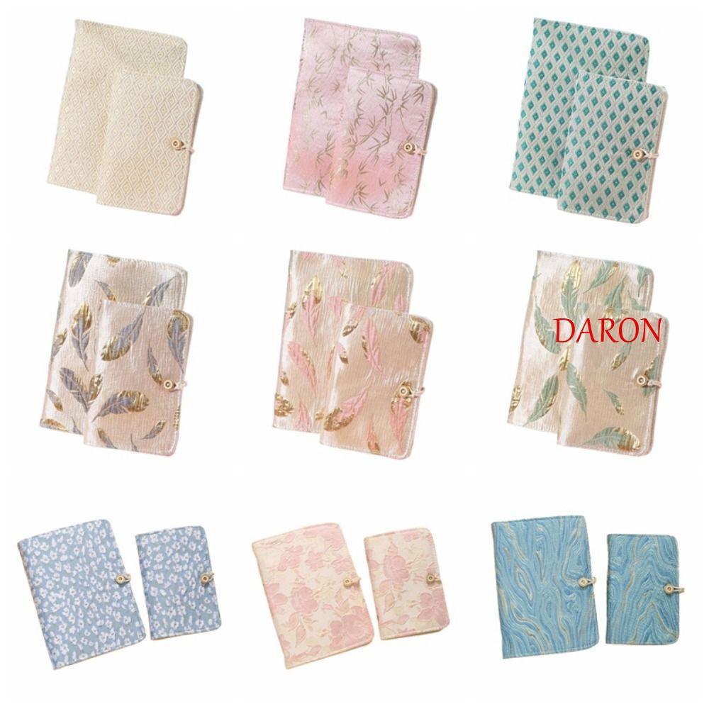 Bìa sách lá rời DARON, A5 / A6 Creative Mini Budget Binder Cover, Thêu 3D INS Notebook Cover Notepad