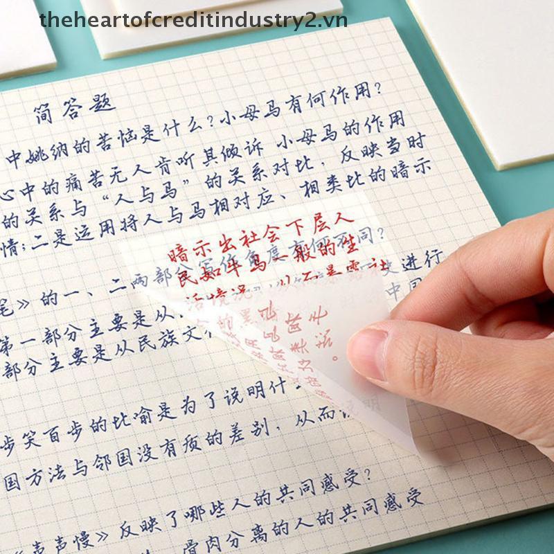 # thehear # 50 Tờ Sáng Tạo PET Trong Suốt Stiy Notes Quan Điểm Chống Thấm Nước Stiy Notes Sinh Viên 