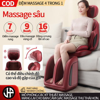 Ghế massage toàn thân, Ghế đệm massage toàn thân rung đa năng, Thiết bị massage vai gáy,lưng, toàn thân gia dụng dành ch
