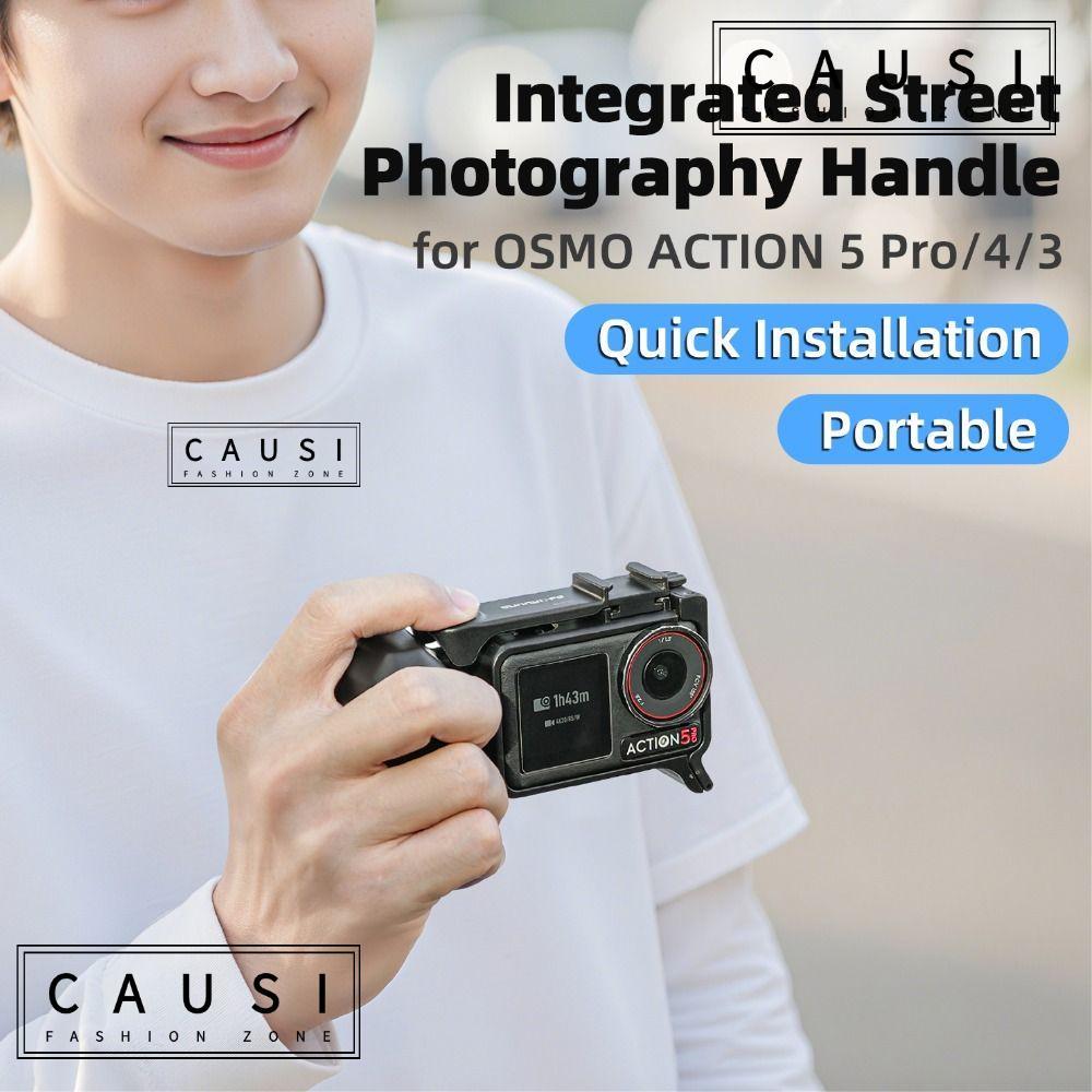CAUSI Xplorer Grip Kit Khung máy ảnh, Nút chụp màn trập Tay cầm máy ảnh bằng nhựa, Nhẹ với giày lạnh