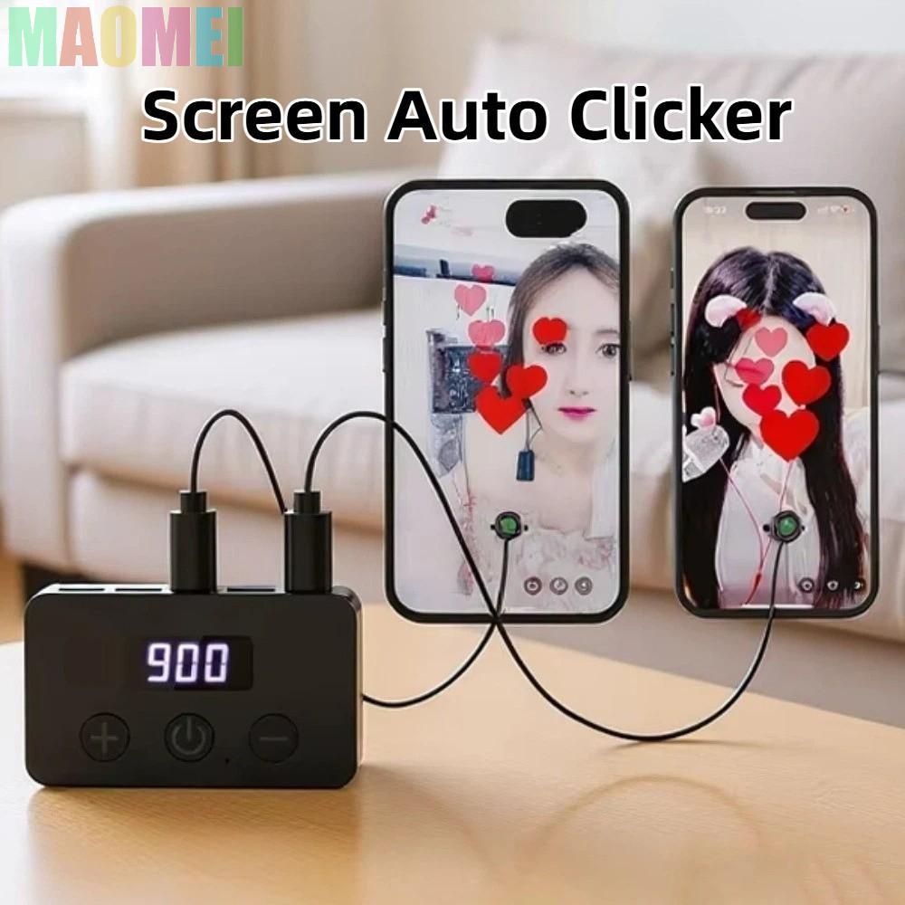 MAOMEI Màn hình Auto Clicker, Nhiều nút bấm có thể sạc lại Thiết bị bấm tự động, Chạm vào Tapper Điệ