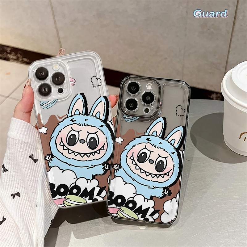 Ốp Lưng Labubu xanhiPhone 11 12 13 14 15 16 Pro X XR XS Max 7Plus 8Plus trong suốtbạch Suốt-GD