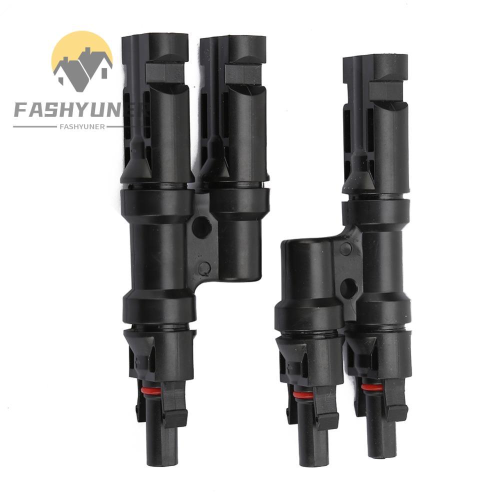 FASHYUNER 1 Cặp Đầu nối nhánh T, Bộ chia dây 2 trong 1 ba chiều, Đầu nối Điện áp thử nghiệm 6000V IP