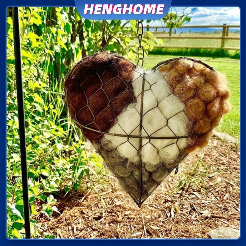 HENGHOME Handmade Fiber Bird Nesting Heart Bird Nesting Heart Outdoor Yard Art Weing Nest Trang trí 