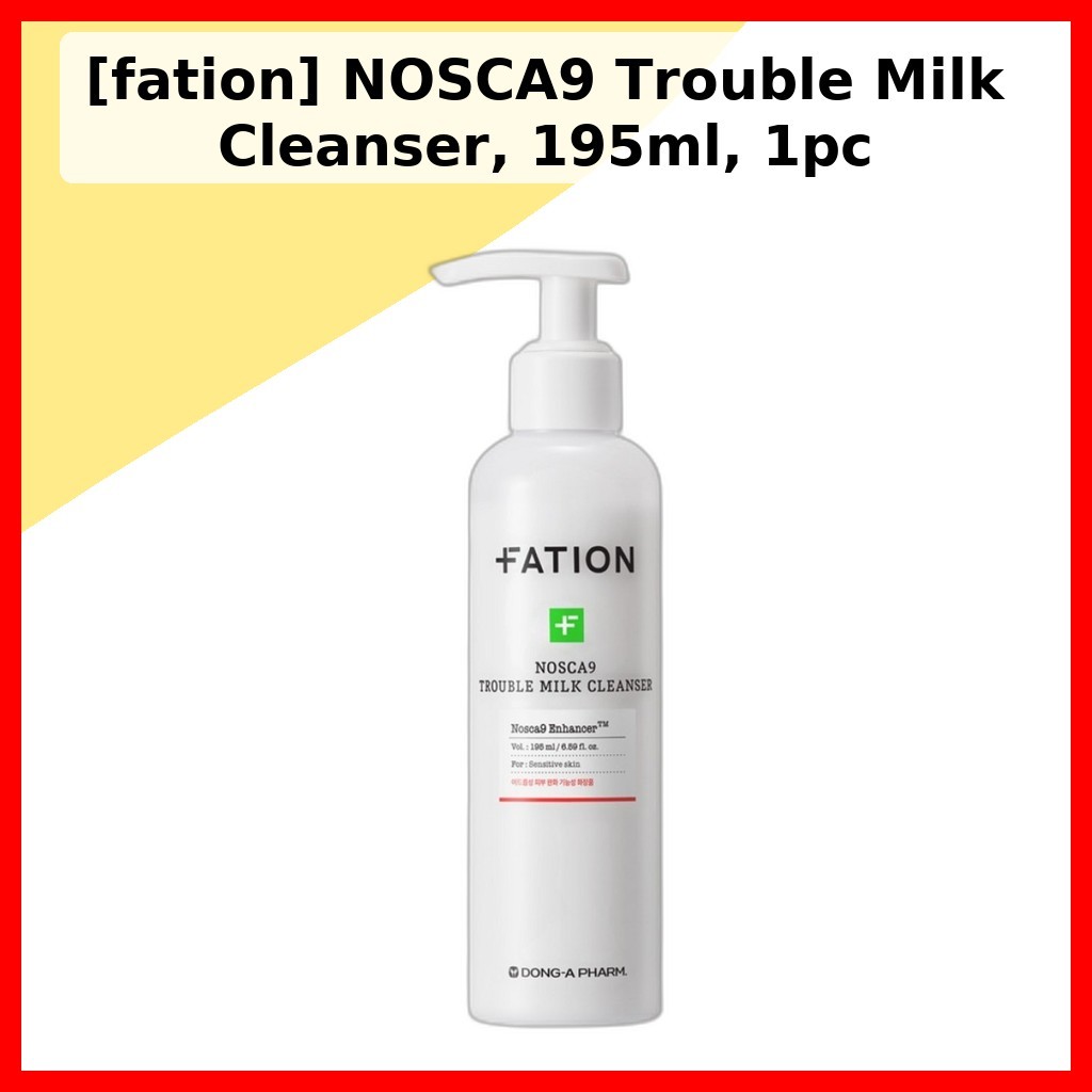 [fation] Sữa rửa mặt NOSCA9 Trouble, 195ml, 1pc / Sữa rửa mặt Hàn Quốc / Kết cấu sữa / Chính hãng 10