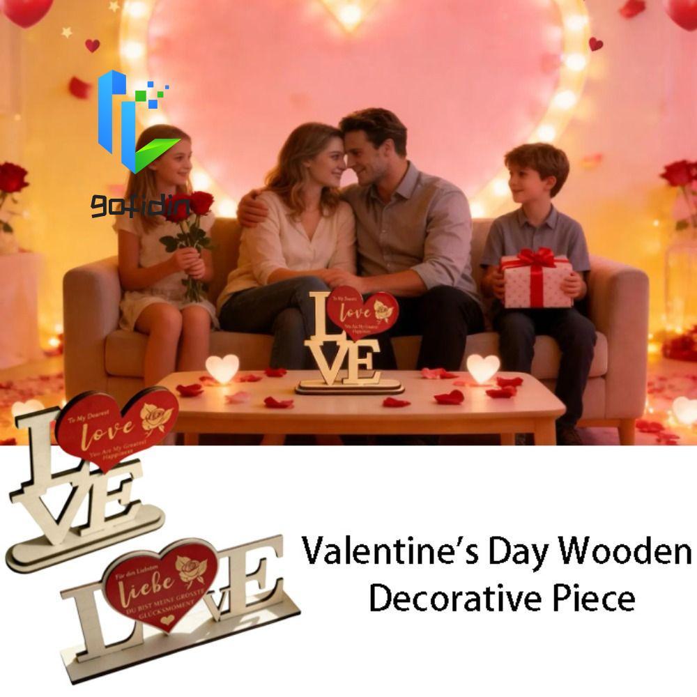 GOFIDIN Bộ Chữ Bằng Gỗ, Quà Tặng Kỷ Niệm Trang Trí Nhà Cửa Đồ Trang Trí Bằng Gỗ, Thủ Công Thủ Công T