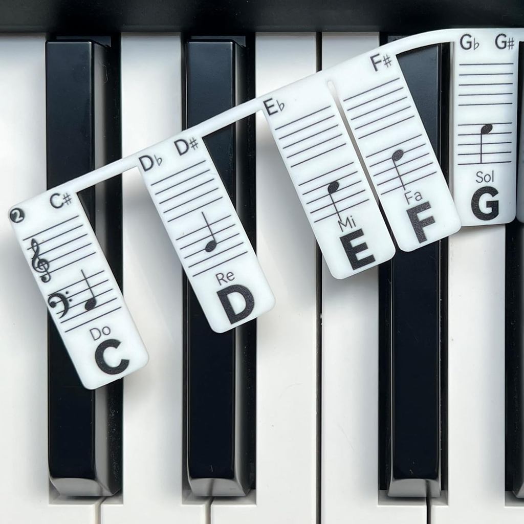 Dải ghi chú đàn piano có Solfege (Do Re Mi...), Fit 88 / 76 Key Piano Keyboard Learning, Miếng dán p