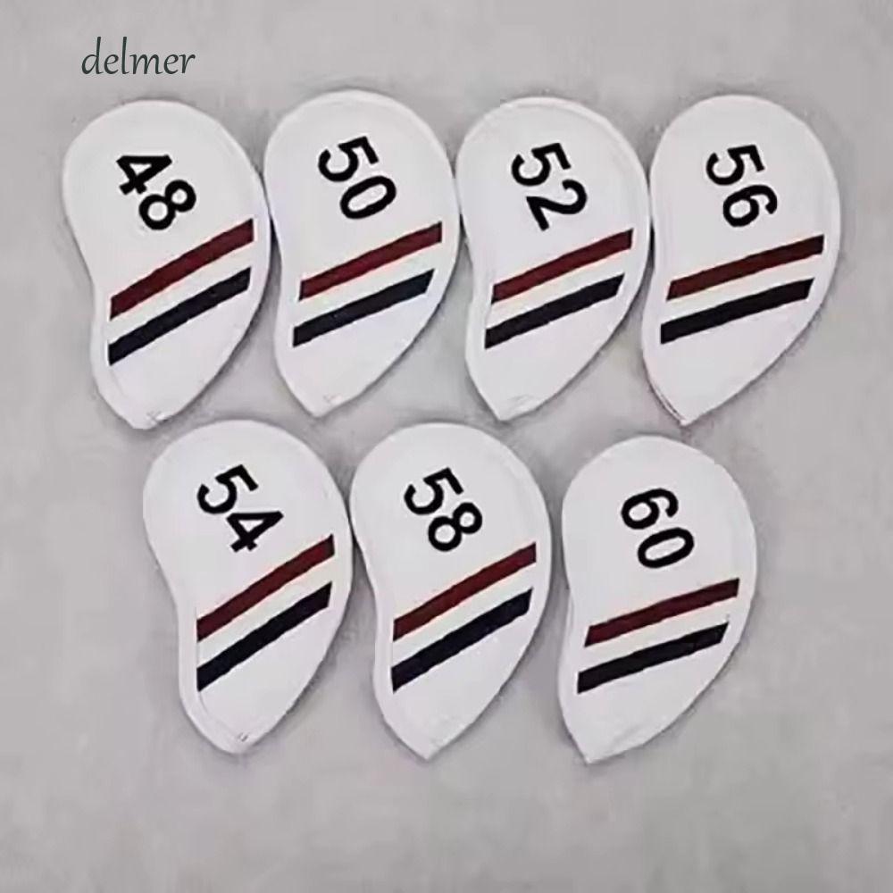 DELMER Golf Wedge Cover, Angle Club 56 58 60 Độ Sand Wedge Headcover, Đen / Trắng Big Number 48 50 5