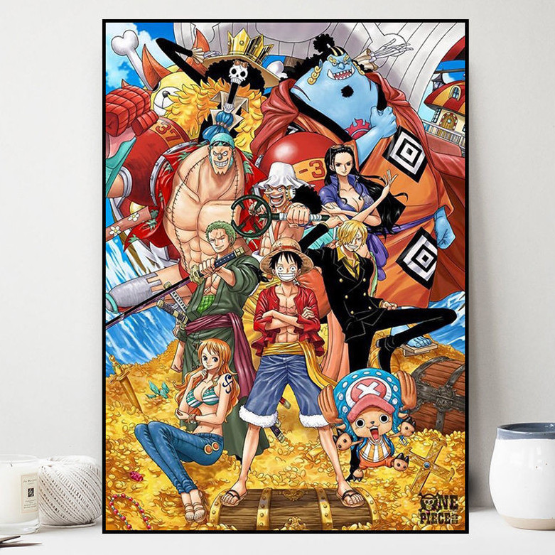 Bộ tranh kim cương 5D One Piece In hình kim cương Full Diamond Handmade Nhãn dán kim cương tự làm