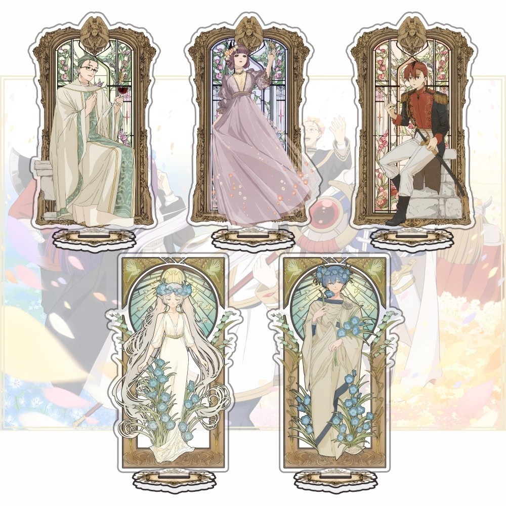 Anime Frieren At The Funeral Acrylic Keychains  Stamd Cartoon Figure Fern Stark Himmel Pendant Fans 