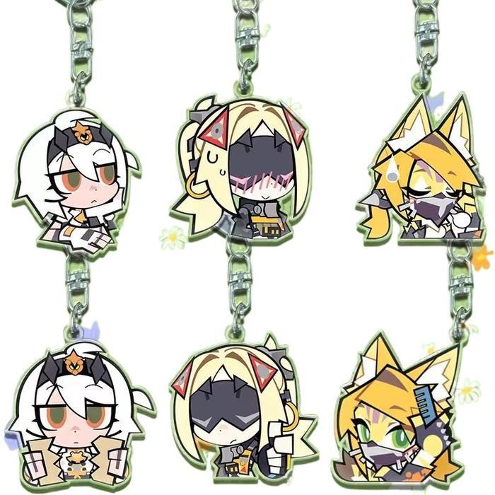 Newest Hot Game Zenless Zone Zero ZZZERO Nicole Demara Billy Kid Von Lycaon Acrylic Key Chain Keyrin