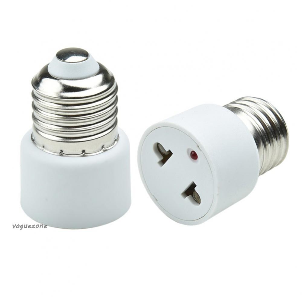 #VOGUEZ#1/5pcs E27 US/EU Plug Lamp Light Socket Holder - Screw Bulb Base Adapter Socket