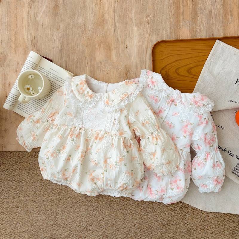 Spring and Autumn Baby Triangle Rompers First Month Old 100 Days Old Floral Little Clothes Fresh One