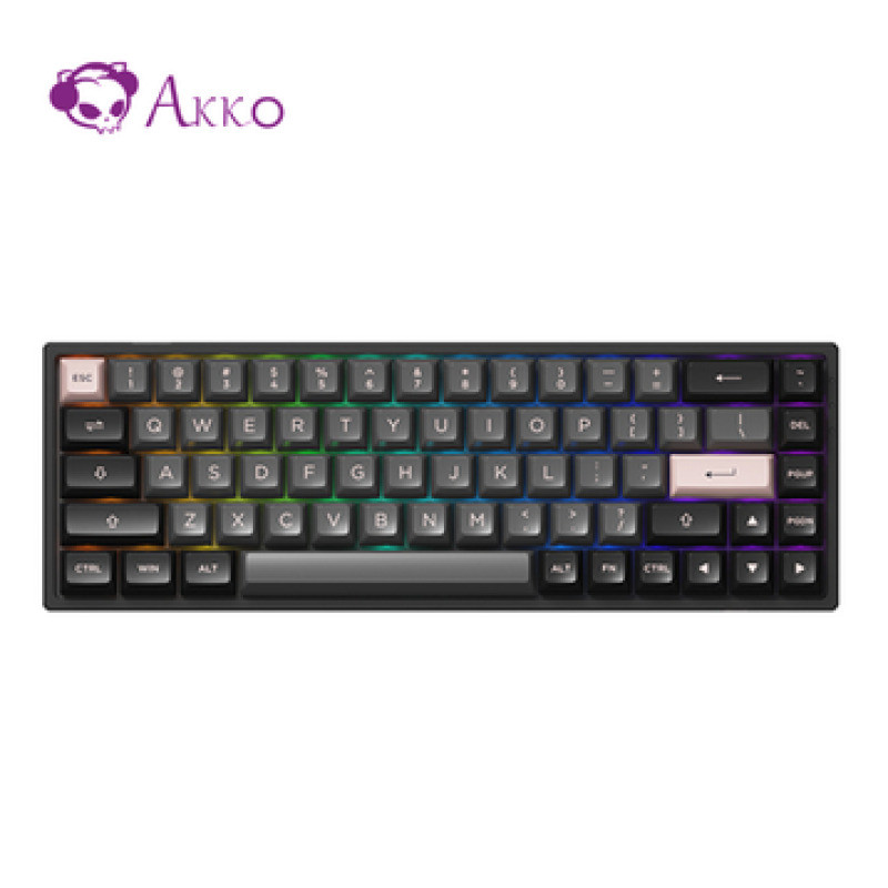 Bàn phím cơ không dây AKKO 3068B Black & Pink