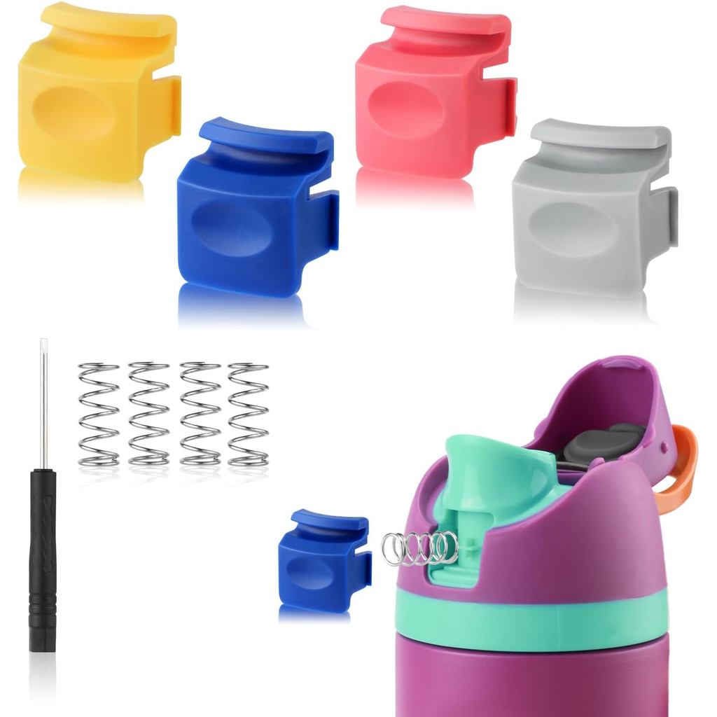 4 Nút Thay Thế Tương Thích Với Owala FreeZip 24oz 32oz, Nắp Chai Nước Miệng Đẩy Công Tắc Nắp Nắp Trê