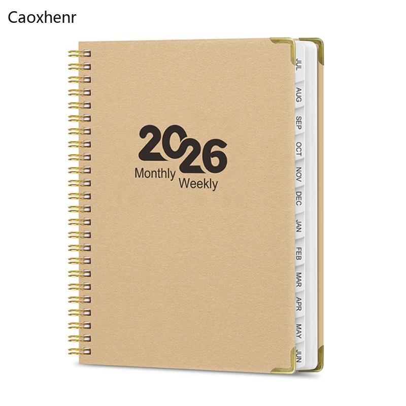 Caoxhenr Professional 2026 Công cụ lập kế hoạch hàng tuần 12 tháng Từ tháng 1 2026-Dec 2026 Twin Coi