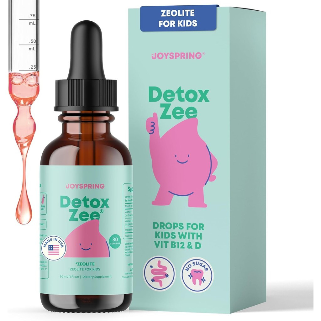 JoySpring DetoxZee Trẻ em Zeolite Drops-Contains Zeolite, Vitamin D3 và Cyanocobalt Vitamin B12-Chất