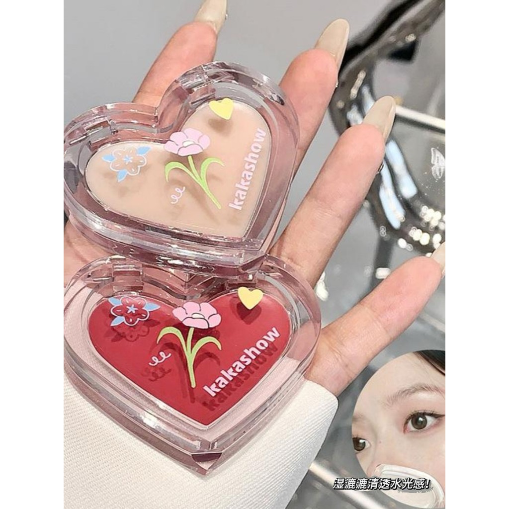 Chính Hãng kakashow Đa Năng Tình Yêu Nước Bóng Kem Son Bóng Cao Son Môi Blush Palette Một Kem Đa Năn