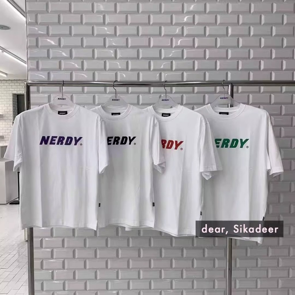 Nerdy Áo Thun Cotton Nguyên Chất Phong Cách Mới