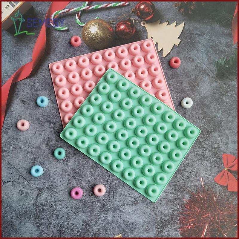 [SEMEBY] Khuôn Chảo Donut Mini 48 Khoang Khuôn Bánh Donut Silicon Nhỏ Muffin Cho Khuôn Nướng Bánh Là