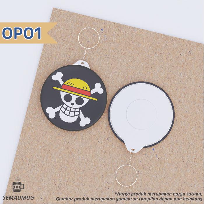 GANTUNGAN KUNCI ONE PIECE GANCI BULAT ANIME LUCU CUSTOM SEMAUMUG - OP 1, 44 MM