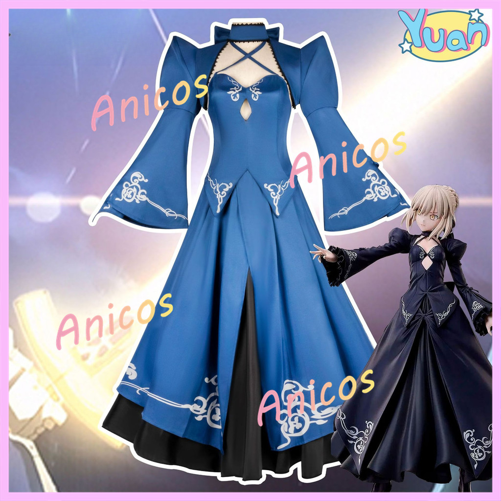 Destiny night cos phù hợp với saber altoria váy saber đen kiếm sĩ phù hợp với trang phục cosplay