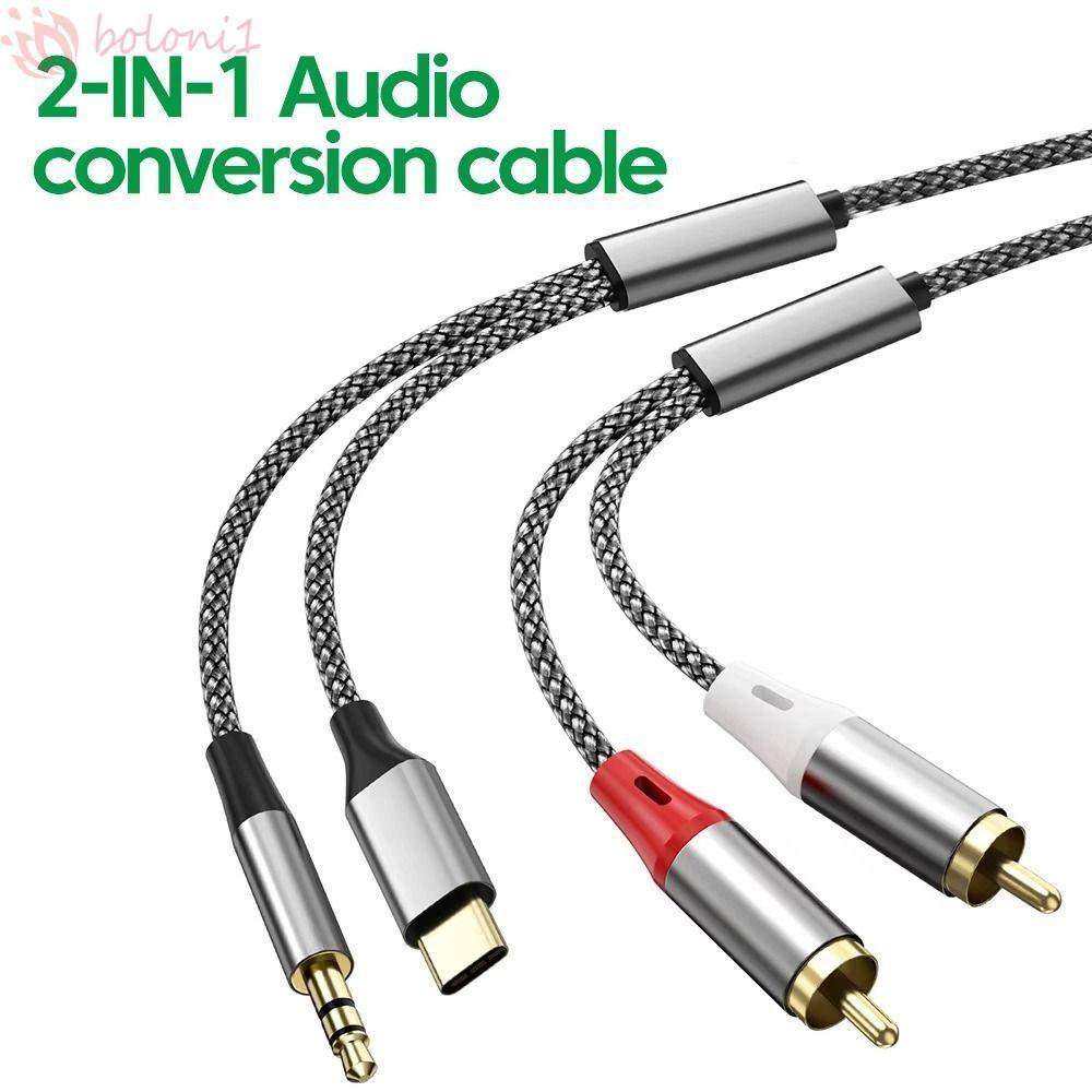 [COD] Cáp RCA 2 trong 1, Cáp chia 1.3M / 2.3M / 5.3M Y Bộ chuyển đổi Aux âm thanh, Linh hoạt chất lư